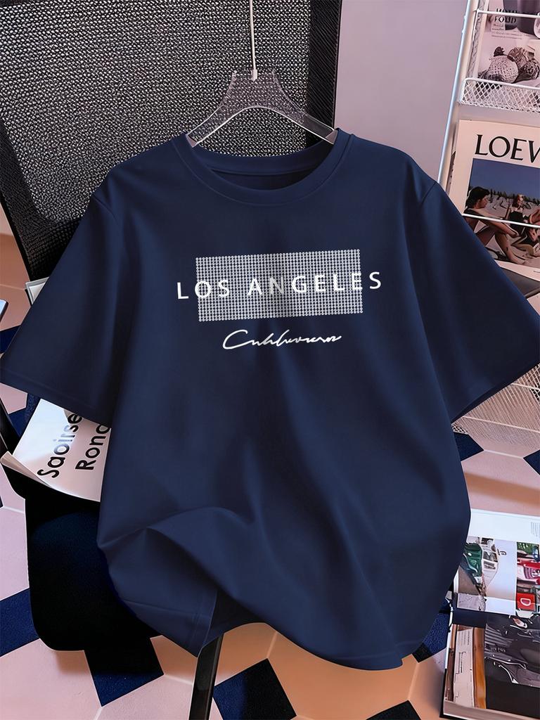 Los Angeles California Usa Prints Short Sleeve TShirts Womens Summer Cotton Tee Shirts Loose ONeck Soft Tops Street Clothes