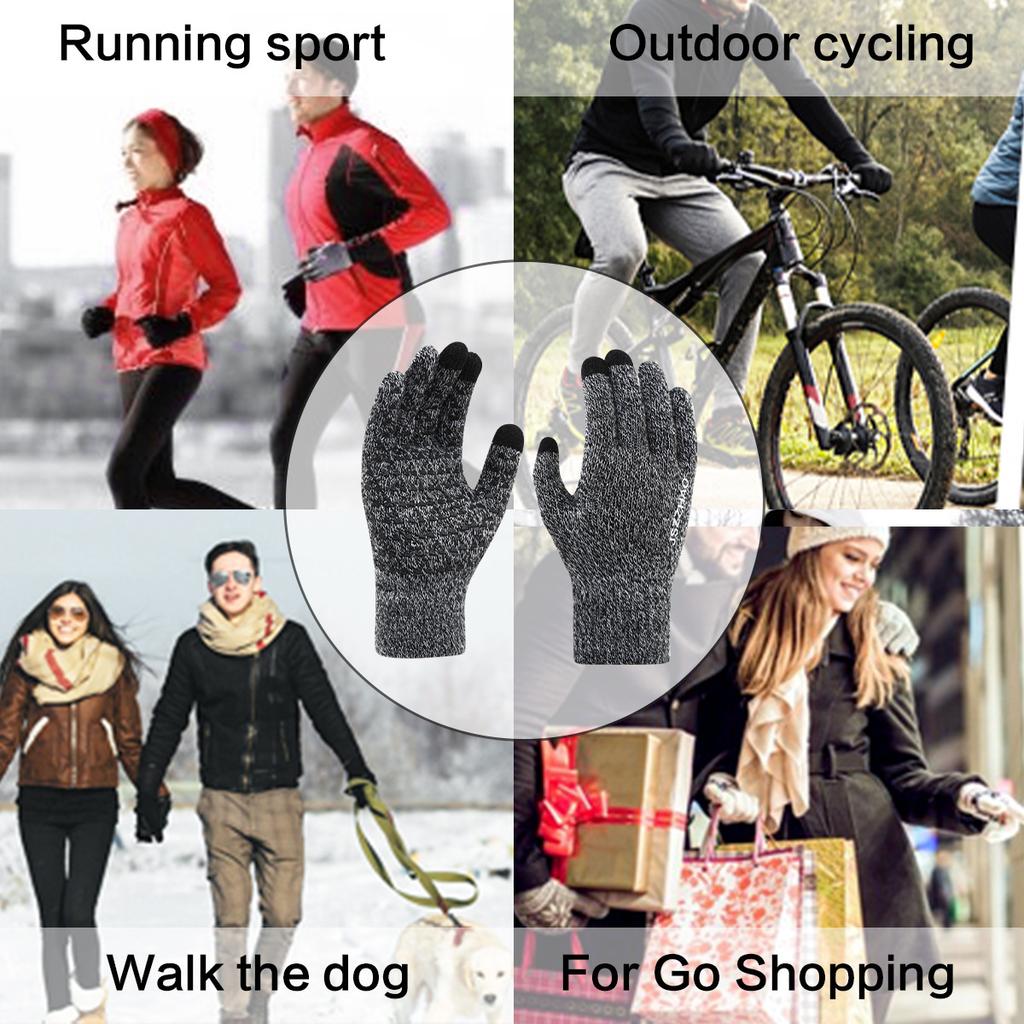 Outdoor Autumn and Winter Warm Gloves Fleece Running Gloves Men's and Women's Windproof Touch Screen Fitness Sports Photography