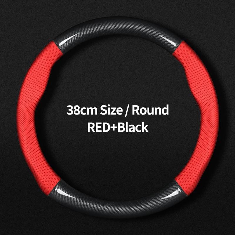 For Toyota Corolla Steering Wheel Cover Leather Carbon Fiber Fit 1.6L GL 1.8L 2.0L CVT GL-i GLX-i 2009 GL-S GLX-S 2011 2012 2013