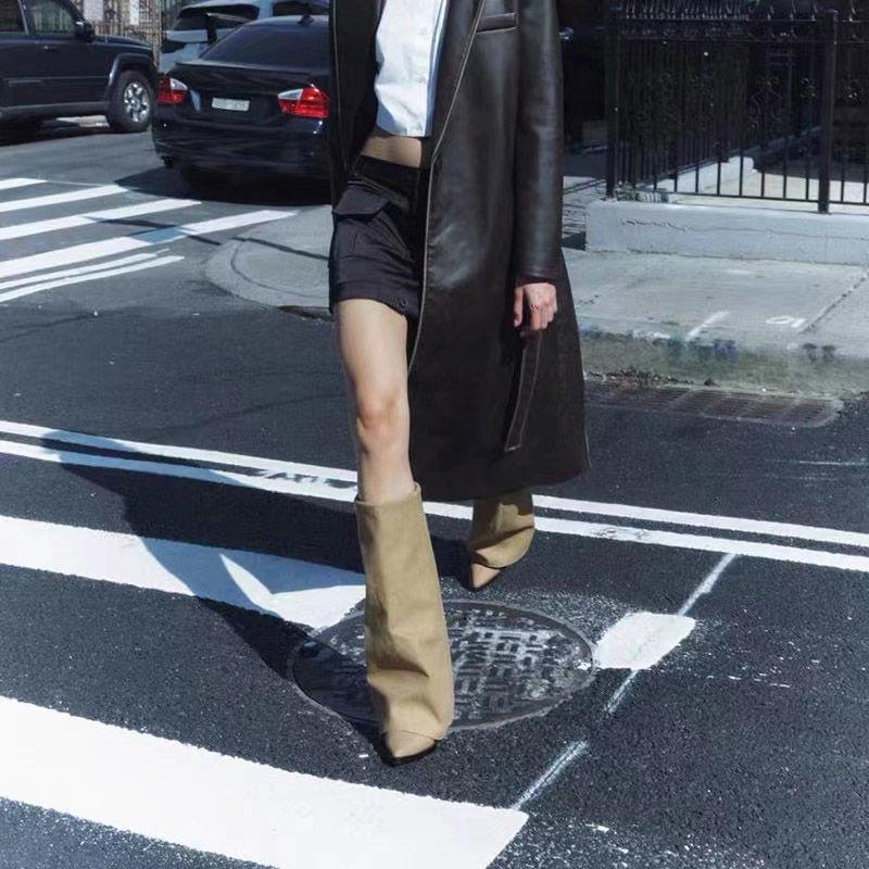 Stylish Over-the-Knee Vintage Chunky Heel Western Cowboy Boots