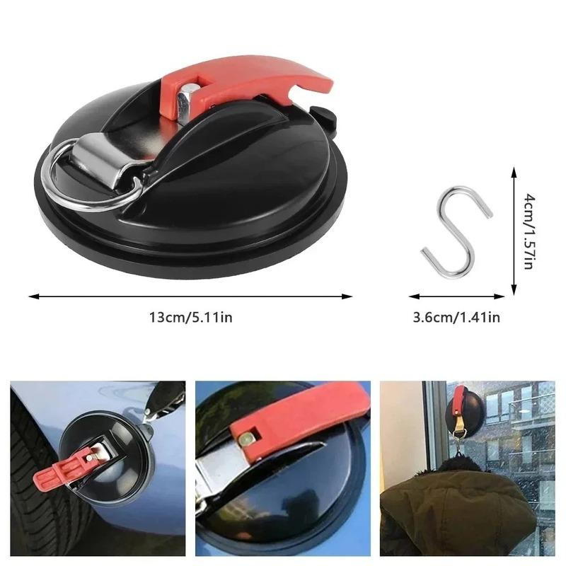 Vacuum Suction Cup Anchor with Fixed Hook Suction Cup Hook for Heavy-Duty Car Watch Strap Suitable for Car Bathro