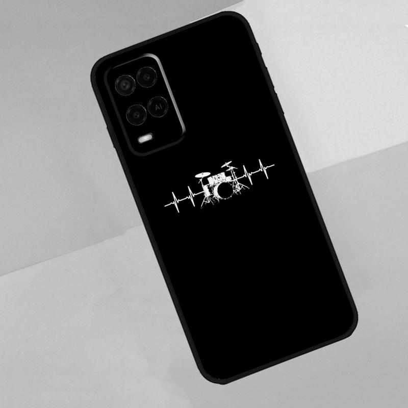 Musical Instrument Drum For Oppo A74 A94 A54 A80 A78 A98 A40 A60 A18 A38 A58 A15 A17 A77 A57S A16 A76 A96 Phone Case