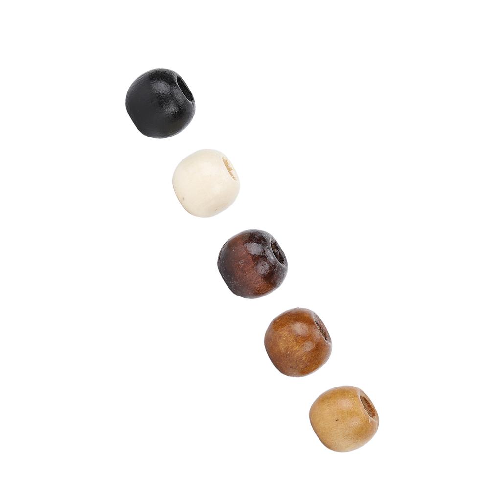 50 Stück Holz Bartperlen DIY Elegante Dreadlocks Perlen Anhänger für Haarflechten Armband Halskette