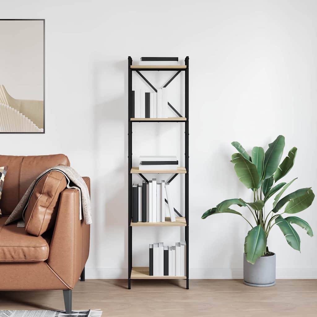 Bookshelf Sonoma Oak 40 x 30 x 155 cm Particleboard