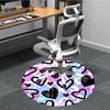 1PC Heart Print Chair Carpet for Office, Indoor Non-Slip Washable  Carpet, Soft Comfortable Mat For Office Room Yy250930143