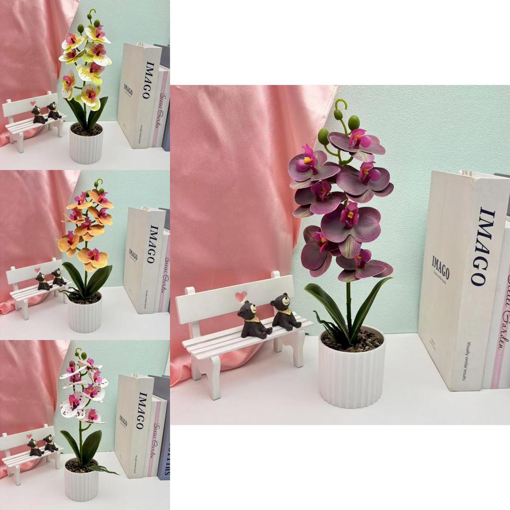 Butterfly Orchid Artificial Potted Plant For Wedding Decor And Photography Props