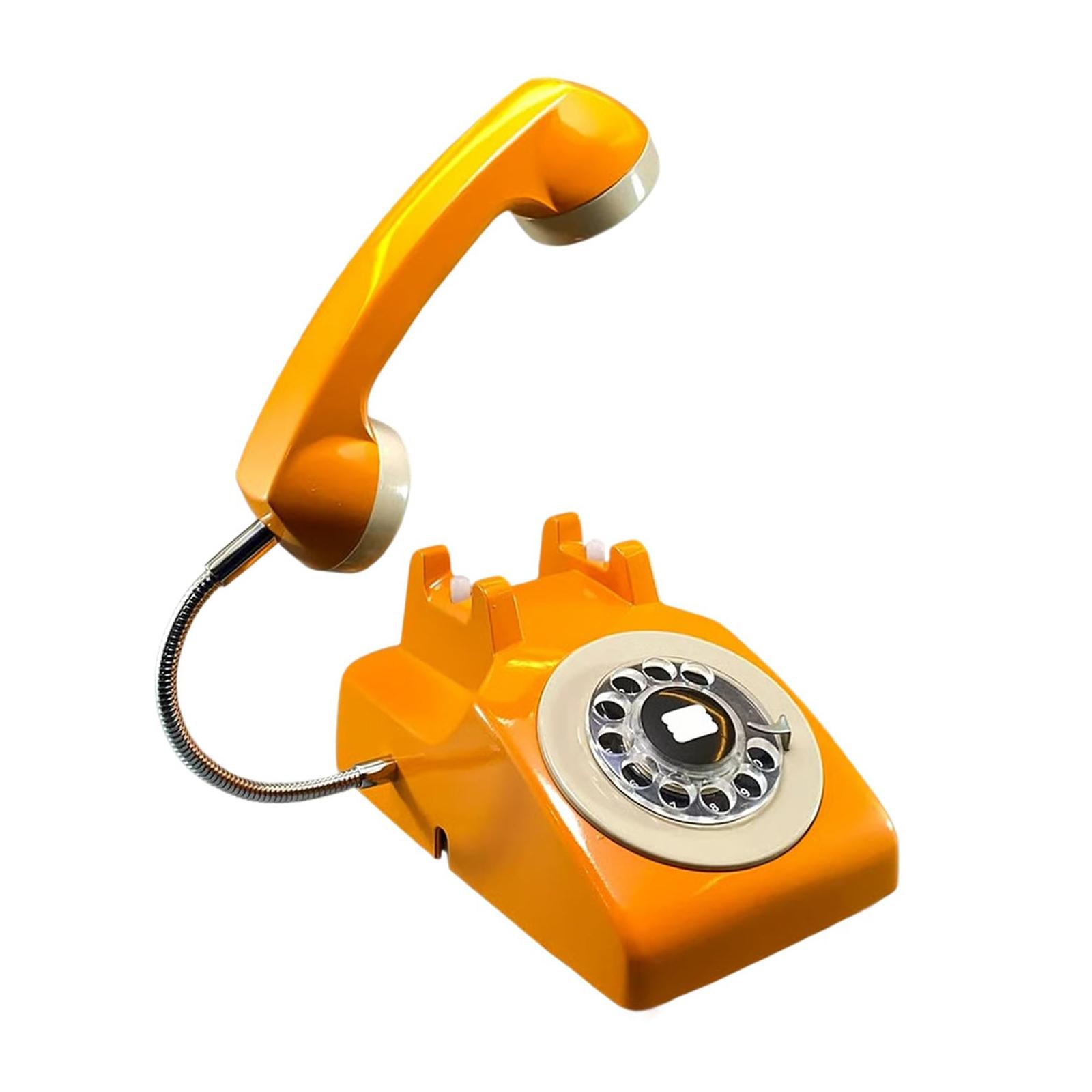 

Upcycled Rotary Phone Lamp, Vintage Desk Light One Size жёлтый