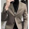 Hengyuanxiang Men's Winter Starry Wool Blend Suit Jacket