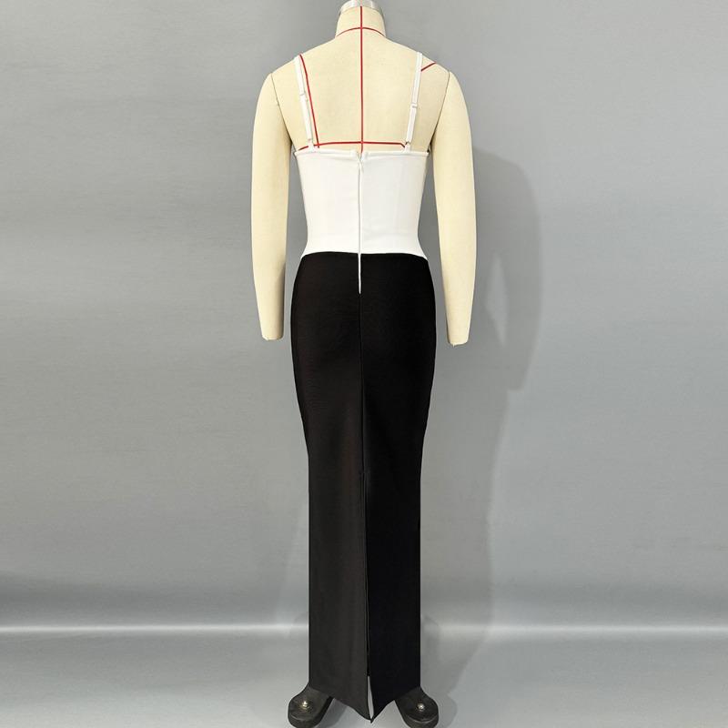 Luxury Rhinestone Bandage Dress Fashionable Sexy Suspender Dress Evening Dress Temperament Slim Women's Clothing