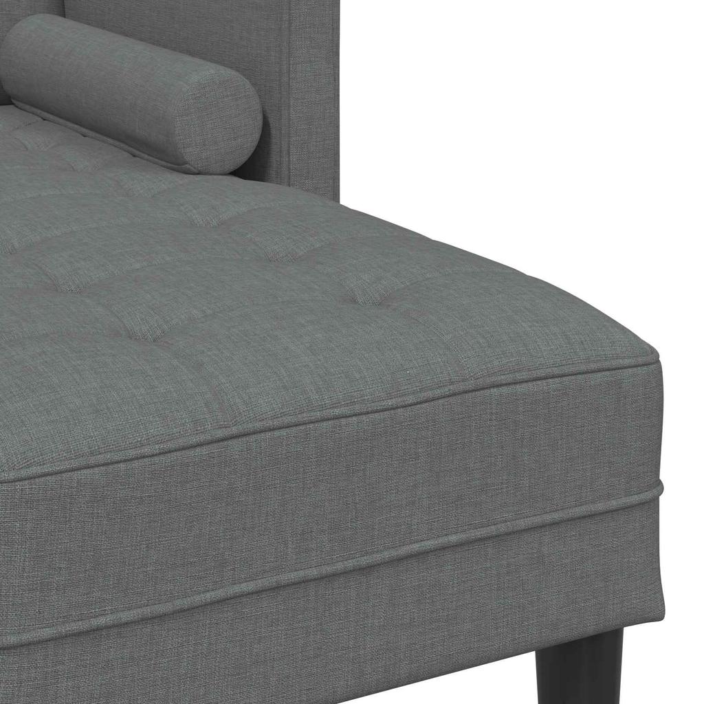 2 Piece Sofa Set with Cushions Dark Gray Polyester