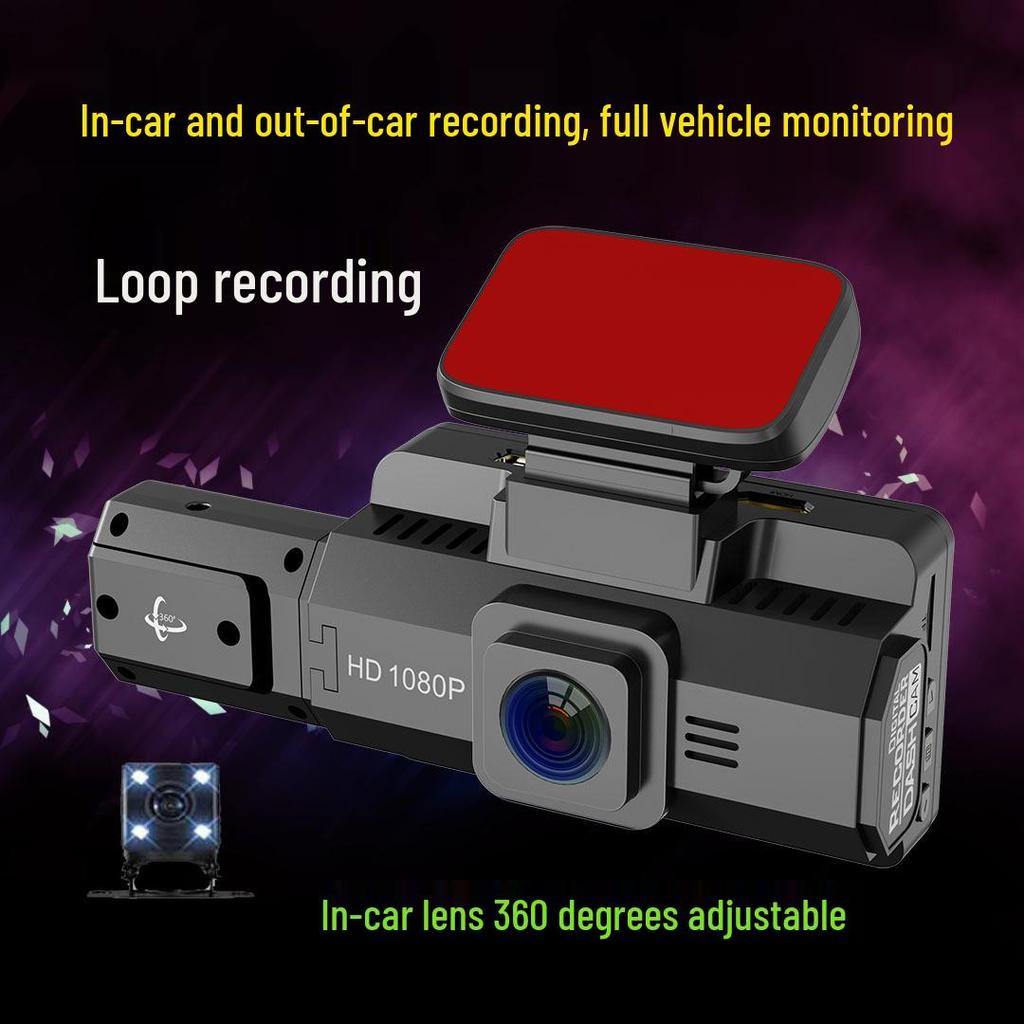 3" 1080P HD Car Dash Cam with Infrared Night Vision, Parking Monitor, and WIFI