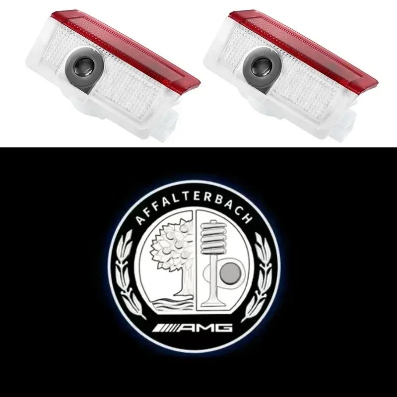 

Car Sticker New 2025 For Mercedes Benz 2Pcs LED Light Car Door Projector Lamps Accessories For Mercedes Benz AMG A B C M ML GLA