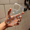 Blue heart-shaped transparent phone case for iPhone 17 16 15 14 13 12 11 Pro/ Max /Plus anti-fall and shockproof back cover