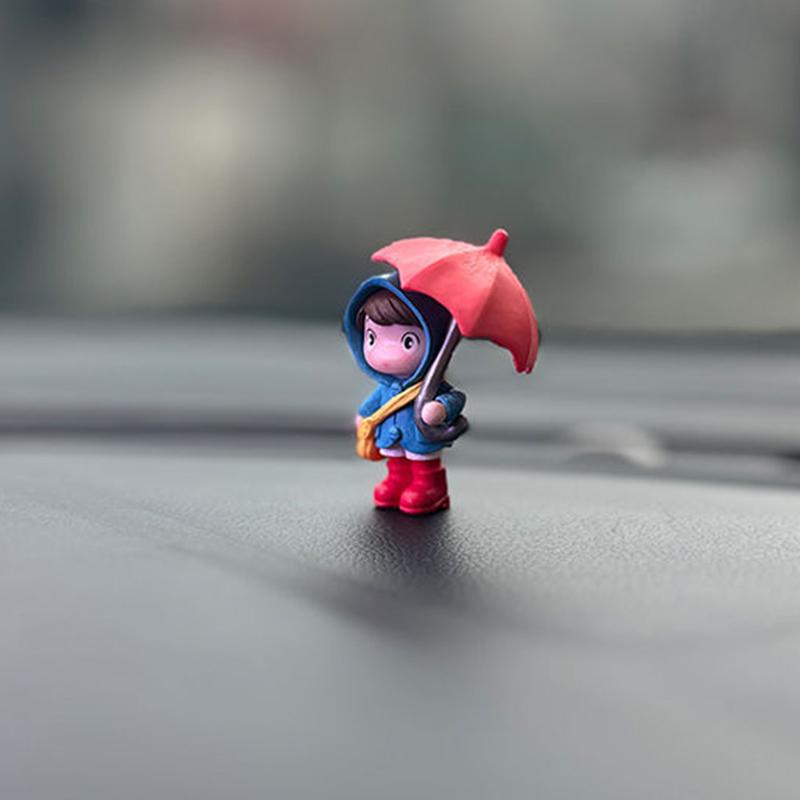 

Милая резиновая кукла-зонтик для девочек, украшение для центральной консоли автомобиля, украшения для салона автомобиля, аксессуары