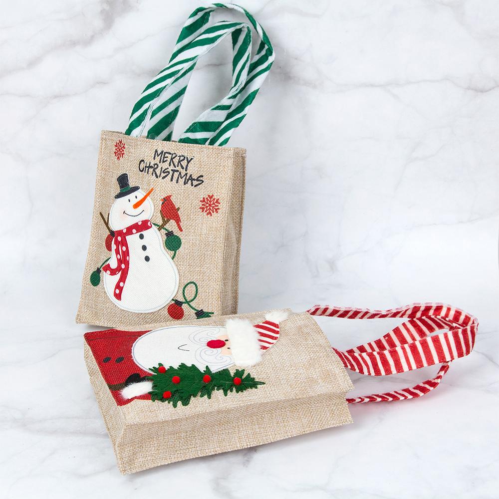 Christmas Gift Bags Snowman Santa Claus Handbags Tote Bags Candy Cookies Bag Storage Bags Christmas Decoration 2025 Xmas Noel