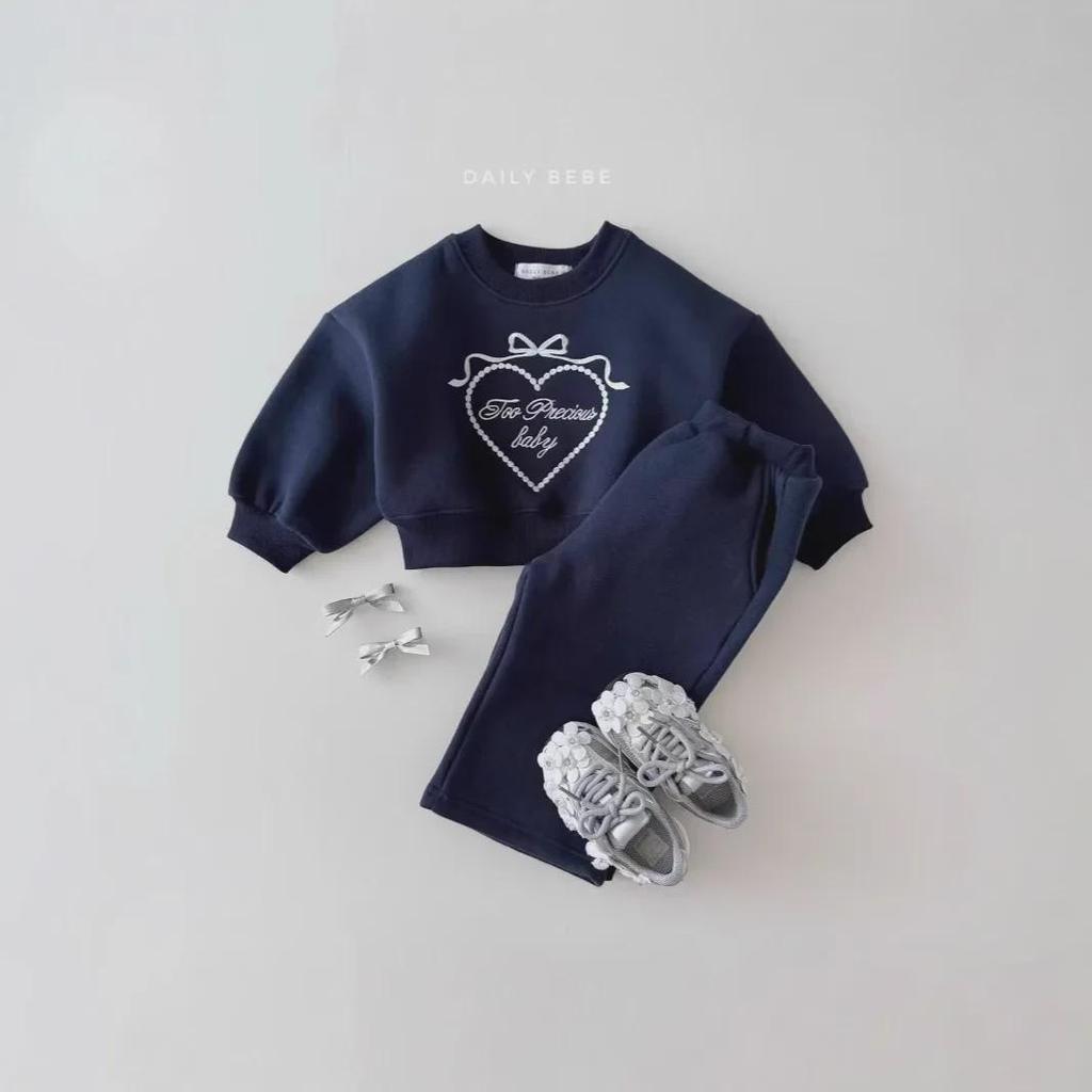 Sweet Korean Embroidered Bow Two-Piece Sweater Set for Women, Spring/Autumn