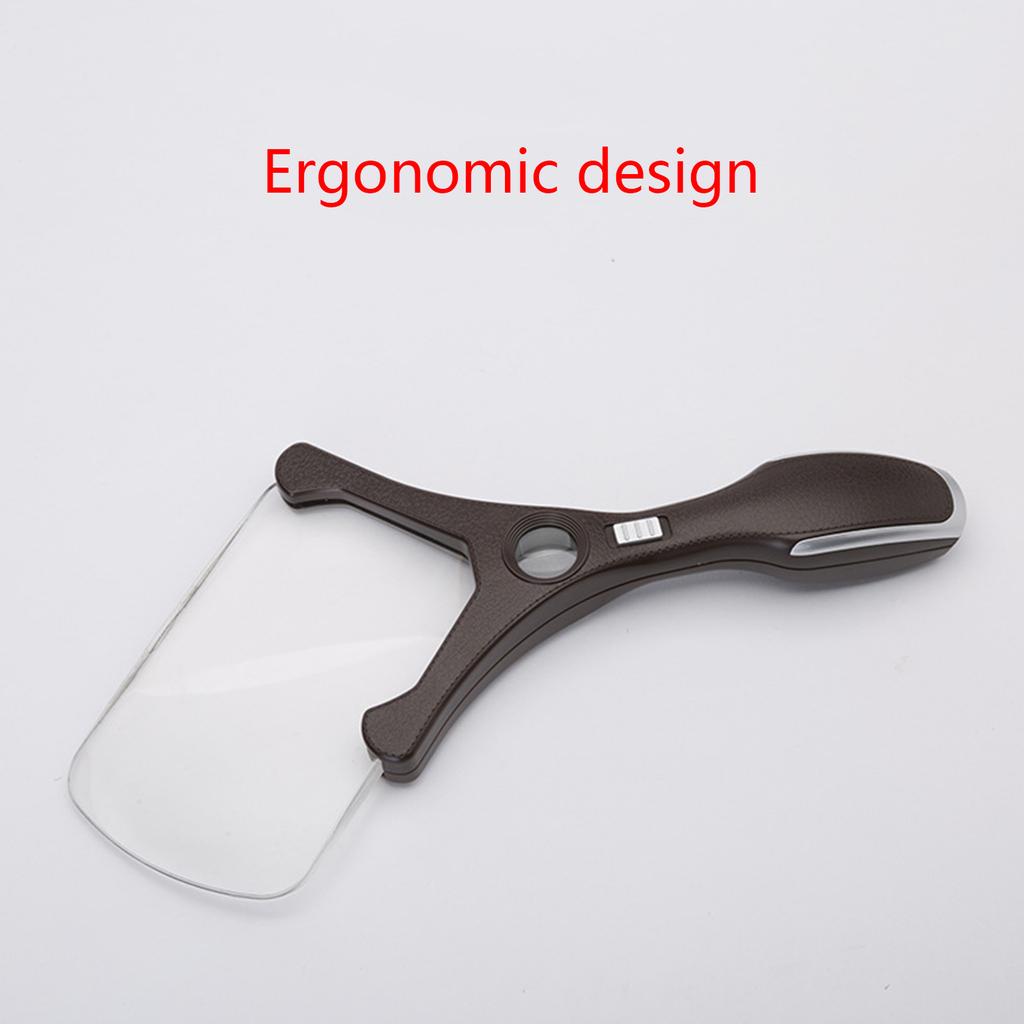 Handhold LED Magnifier- with 4 LED Light 2.5X / 25X Magnification for Reading Close Work Documents- Images- Photos Gift