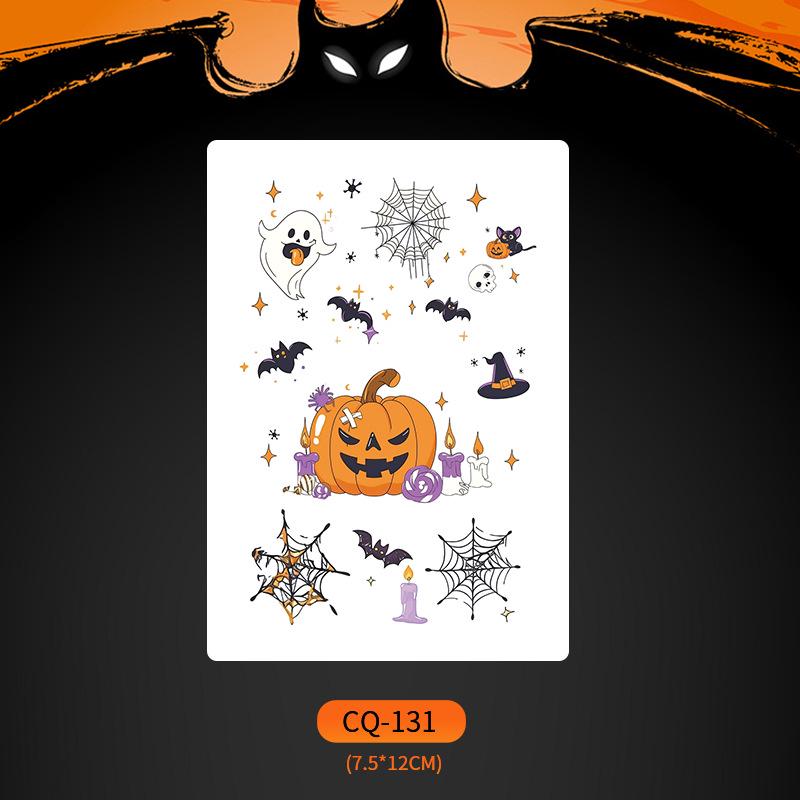 Nuevos Halloween 2024 Pegatinas de Tatuaje de Cara de Boca Grande Aterradoras - Divertido, Impermeable, Maquillaje de Fiesta Colorido