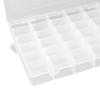 Transparente Schmuckbox 36 Fächer Herausnehmbare Trennwände Tragbarer Kunststoff Transparenter Organizer-Koffer für