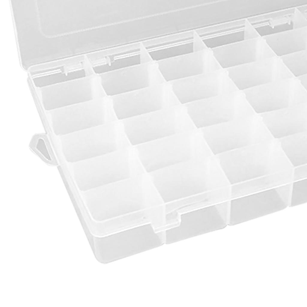 Transparente Schmuckbox 36 Fächer Herausnehmbare Trennwände Tragbarer Kunststoff Transparenter Organizer-Koffer für