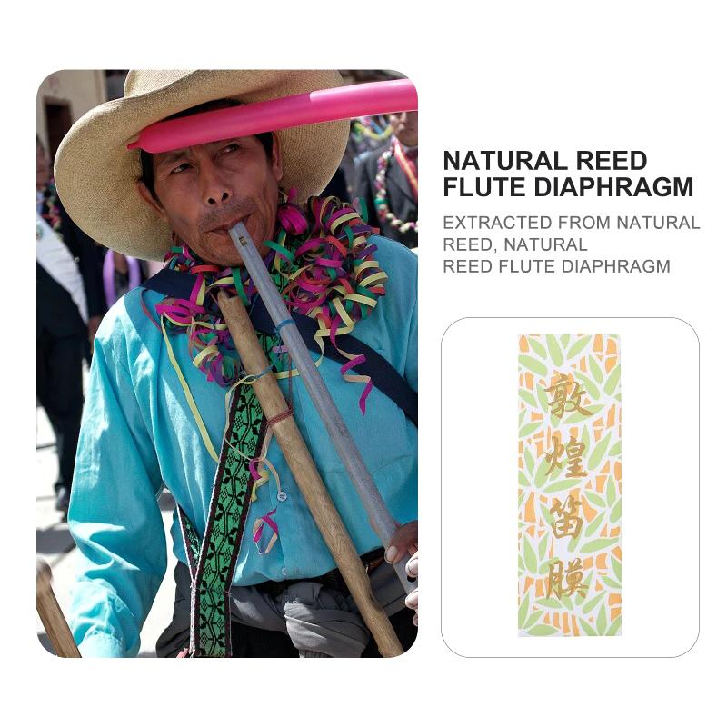 2 Packs Natural Reed Membrane Flute Diaphragms Membranes For Dizi Films Protectors Membranes For White Instrument