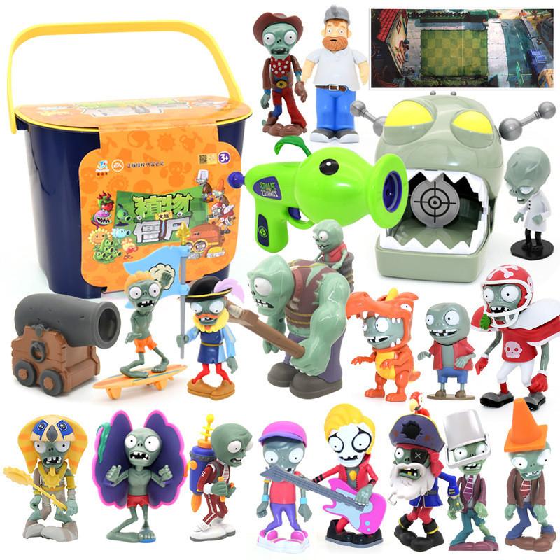 Zombies Vs Plants Action Toy Set With Storage Bucket And Figures Plantandzombie