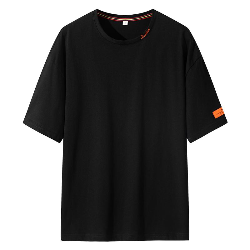 Summer Round Neck Casual Cotton T-shirt Male Short Sleeve All-match Pullover Tee Top Men