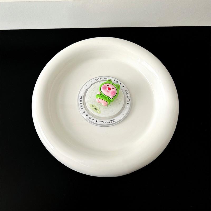 Cartoon Cute Little Raccoon Cat Magnetic Suction Phone Airbag Holder Back Sticker Extendable Fun Rotating Decompression Desktop
