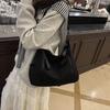 Korean Style Nylon Shoulder Bags Tote Bag Large Capacity Casual Dumpling Bag Solid Color Fold Oxford Cloth Underarm Bag Girls