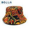 Bocca Cartoon Painting Mask Bucket Hat Facial Makeup Printing FisherUnisex Hats Double Sides Panama Cap Unisex Outdoor New Style