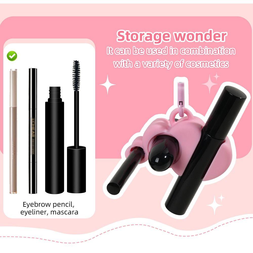 Mini Size Lipstick Storage Bag Silicone Material Lip Glaze Storage Key Chain Bag  Portable Use