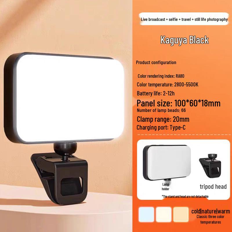 Portable LED Phone Fill Light with Clip for Outdoor Selfies