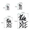 1PC Ride or Die Bicycle Stickers Waterproof for Mountain Bike Top Tube Pink Laser Vinyl Decals Motorcycle Helmet Decoration