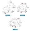 4/6/8Pcs/Set Stretch Jacquard Sofa Cover Splash-Proof Recliner Slipcover With Elastic Bottom And Side Pocket Furniture Protector