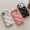 Electroplated 3D Diamond Pattern Phone Case For iPhone 17 16 15 14 13 12 11 Pro Max Soft Shockproof Silicone Cover Girls