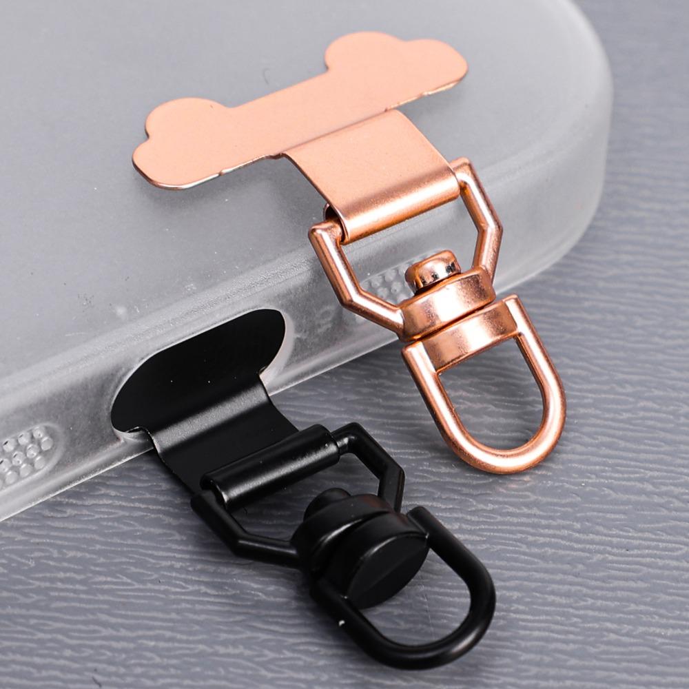 1-4pcs 360° New Stainless Steel Tab Phone Tether Portable Connecting Hanging Piece Lanyard Mobile Phone Case Clip Back Gaskets