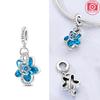 Charms Copperocean Element Blue Stars Flower Beads Fit Charms Plataoriginal Bracelet Beads Women Jewellery Making