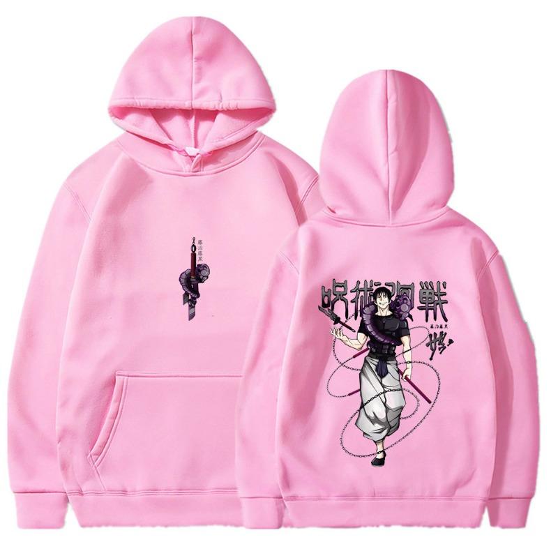 Jujutsu Kaisen Anime Hoodies Fushiguro Toji Print Hoodie Unisex Pullover Men Vintage Graphic Hoody Oversize Clothing