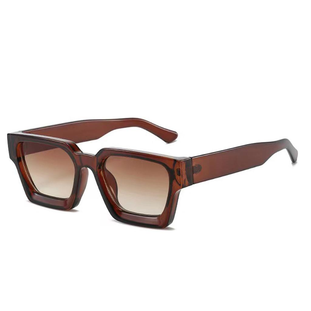 1pc Women's Sunglasses New Thick Frame Sunglasses Trend Box Foreign Trade Glasses Personality Big Frame Sunglasses WOMEN'S Sunglasses MEN'S Sunglasses