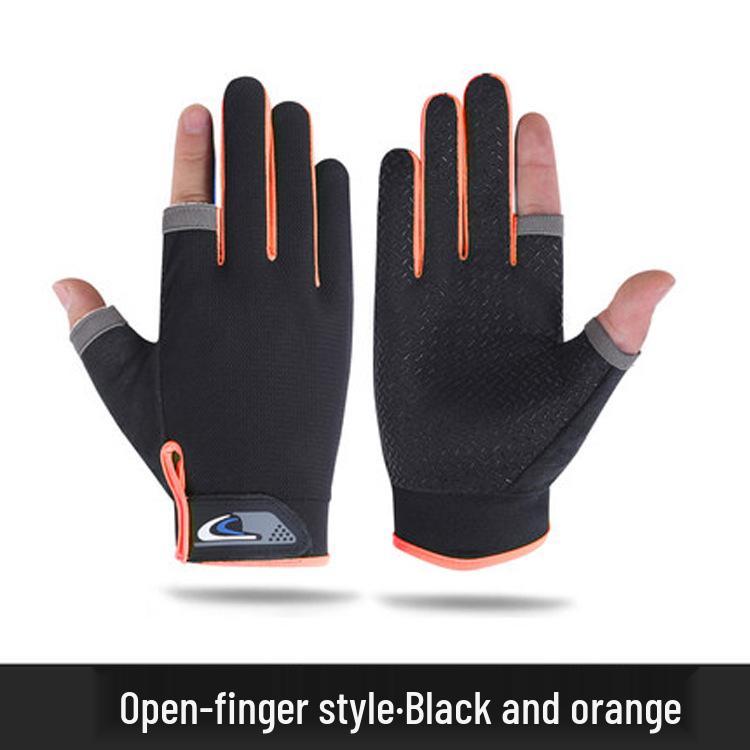 Unisex Summer Outdoor Cycling & Fishing Gloves - Fingerless, Sun Protection, Touchscreen Compatible, Breathable & Lightweight.