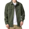 Netero Military Long Solid Casual Shirt with Summer Men's Shirt, Sleeve, Cotton, Color, Work, Cargo, Pockets, Green, BL821-GREEN-M, Fall, Winter,