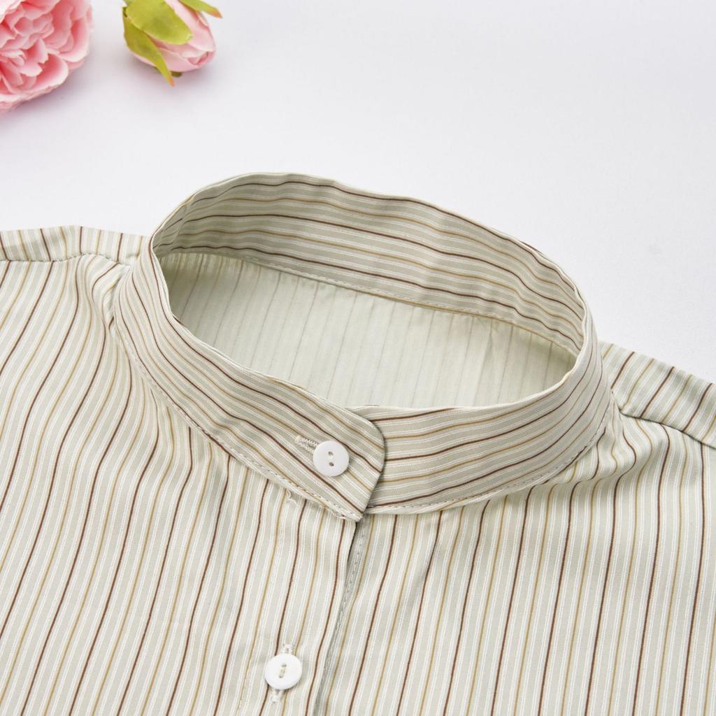 Wielofunkcyjny Paskowany Fałszywy Kołnierzyk do Swetrów i Sukienek Regulowane Paski Odpinany Półkoszula Bluzka Wkładka Kołnierzyka