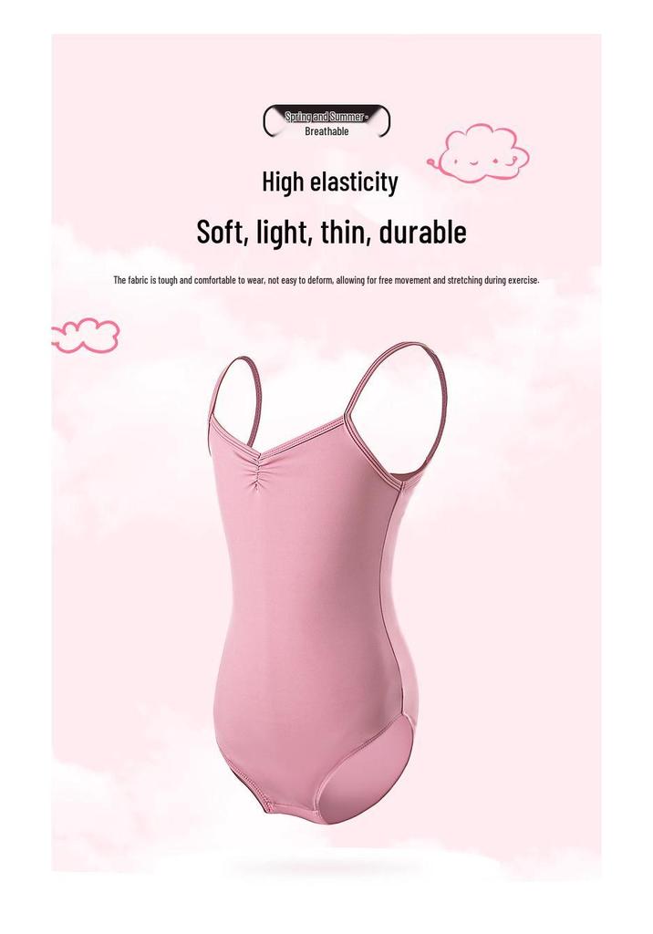 Girls' Strappy Dancewear: Ballet, Gymnastics & Chinese Dance Practice Outfit