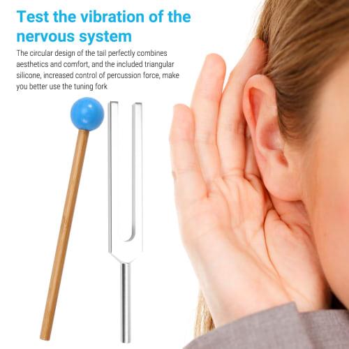 Azwamkue 432 Hz Tuning Fork with Hammer, Healing Sound for Healing Therapy and Yoga, Aluminum Alloy Tuning Fork, Silver