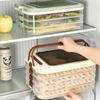 1/2/3/4 Schichten Aufbewahrungsbox für Teigtaschen Großes Fassungsvermögen Antihaftbeschichtet Kühlschrankbox Frischhaltebox Gefrierfachbox Heimküche