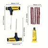 Car Tire Repair Kit Practical Tools Durable Tire Strips Super Glue Included Auto Emergency Repair Kit Optional With/without Glue