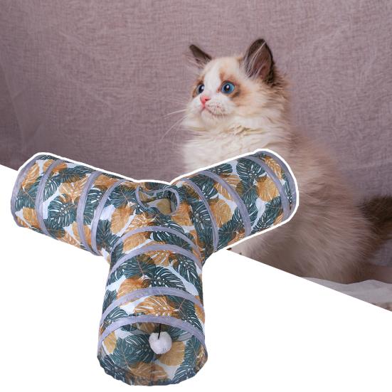 

Игрушка-туннель для кошек Yousheng Y-образной формы, избавляющая от скуки, складные игровые трубки, шуршащие игрушки для кошек для домашнего использования