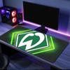 Grünes Bremen Muster Mauspade, Gummiunterseite, Mauspade für Gamer und Bürogebrauch, Gaming Schreibtisch, Leicht zu reinigende Matte Weihnachtsgeschenke für Fans