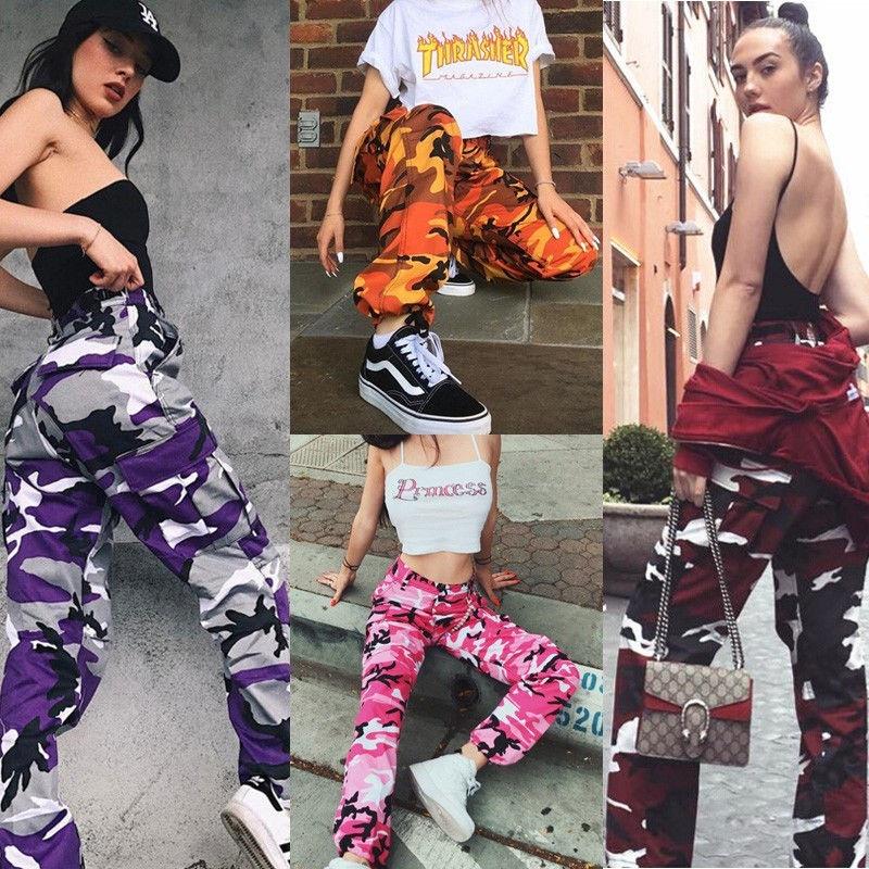 Womens Casual Military Army Combat Work Zipper Pants Trousers
