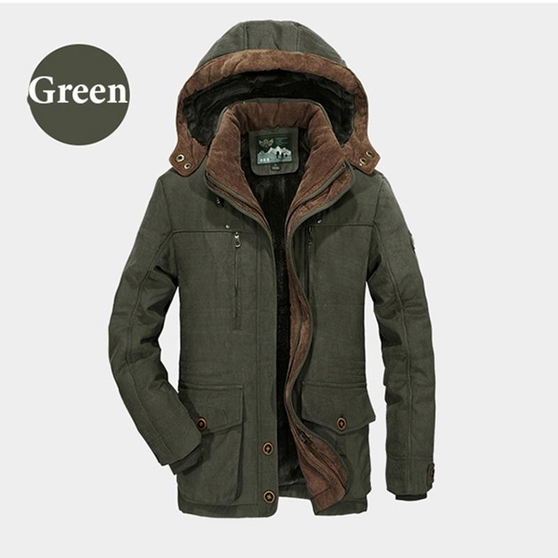New Men Winter Jacket Military Parka Coat Thick Warm Hooded Jackets Size XS-6XL